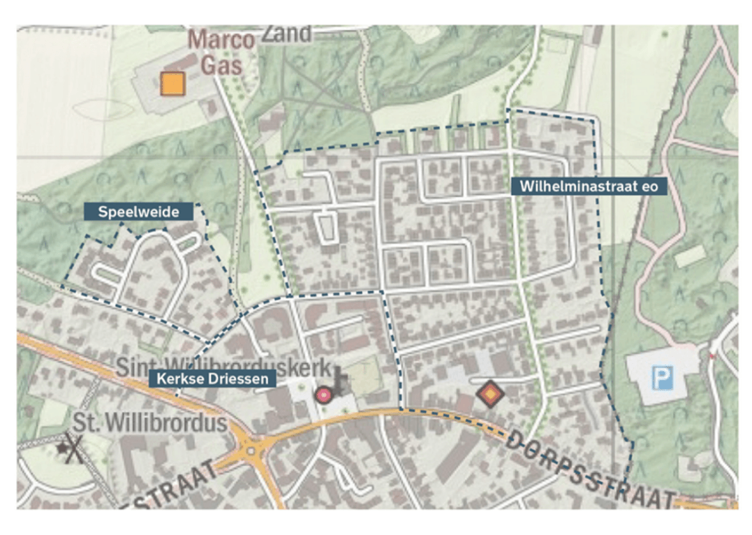 Vergroot afbeelding Plattegrond Oranjebuurt projectgebied