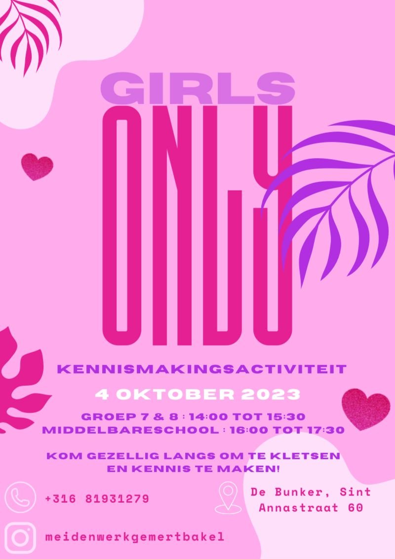 Poster meidenwerk
