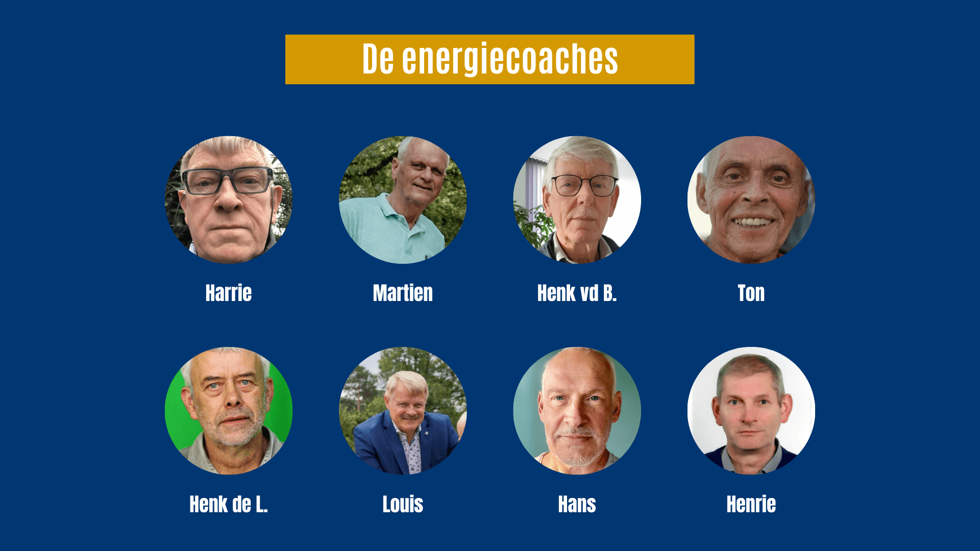 Vergroot afbeelding: collage met daarop de 8 energiecoaches van gemeente Gemert-Bakel.