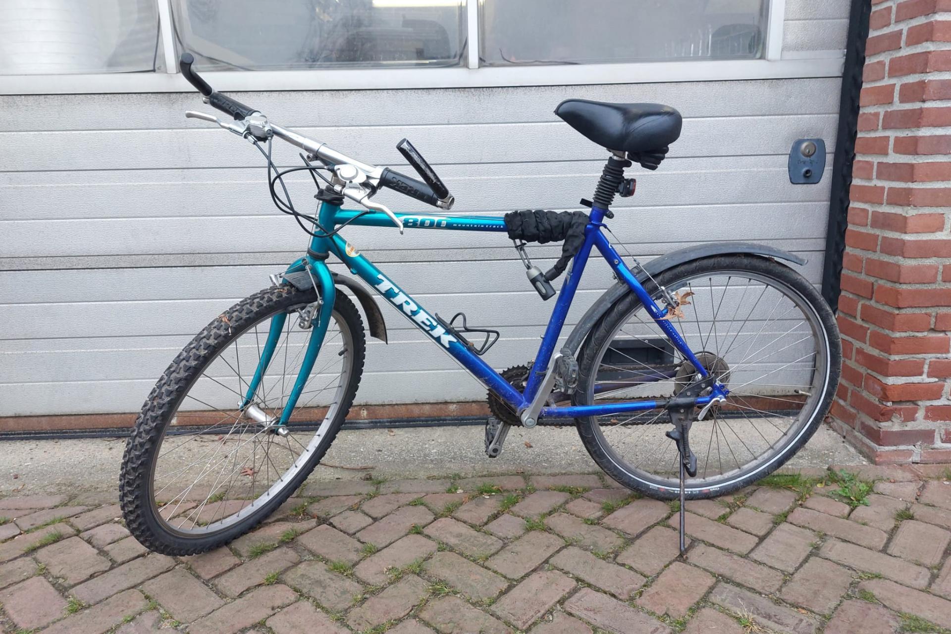 Trek, groen/blauw, mountainbike  